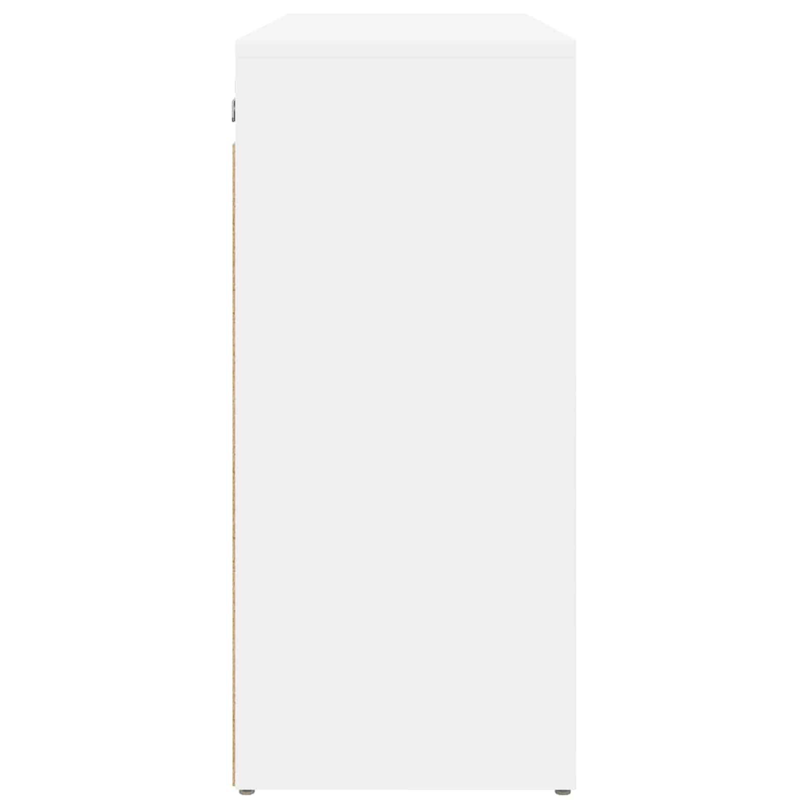 Schuhschrank mit Regal Weiß 77,5 x 30 x 67 cm Holzwerkstoff