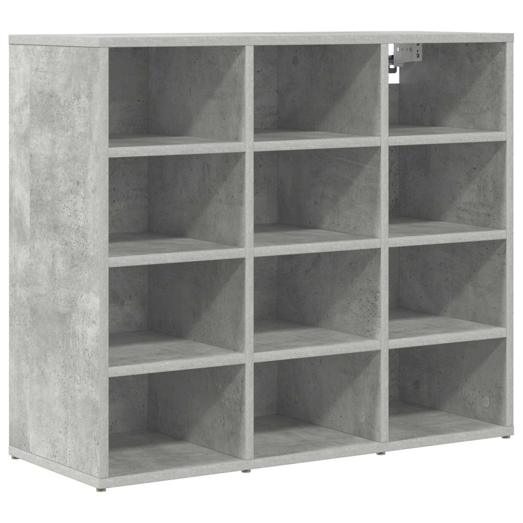Schuhschrank Betongrau 77,5 x 30 x 67 cm Holzwerkstoff