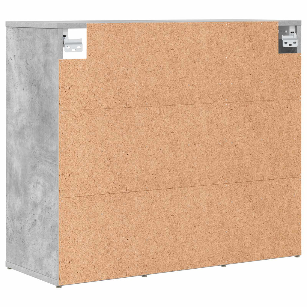 Schuhschrank Betongrau 77,5 x 30 x 67 cm Holzwerkstoff