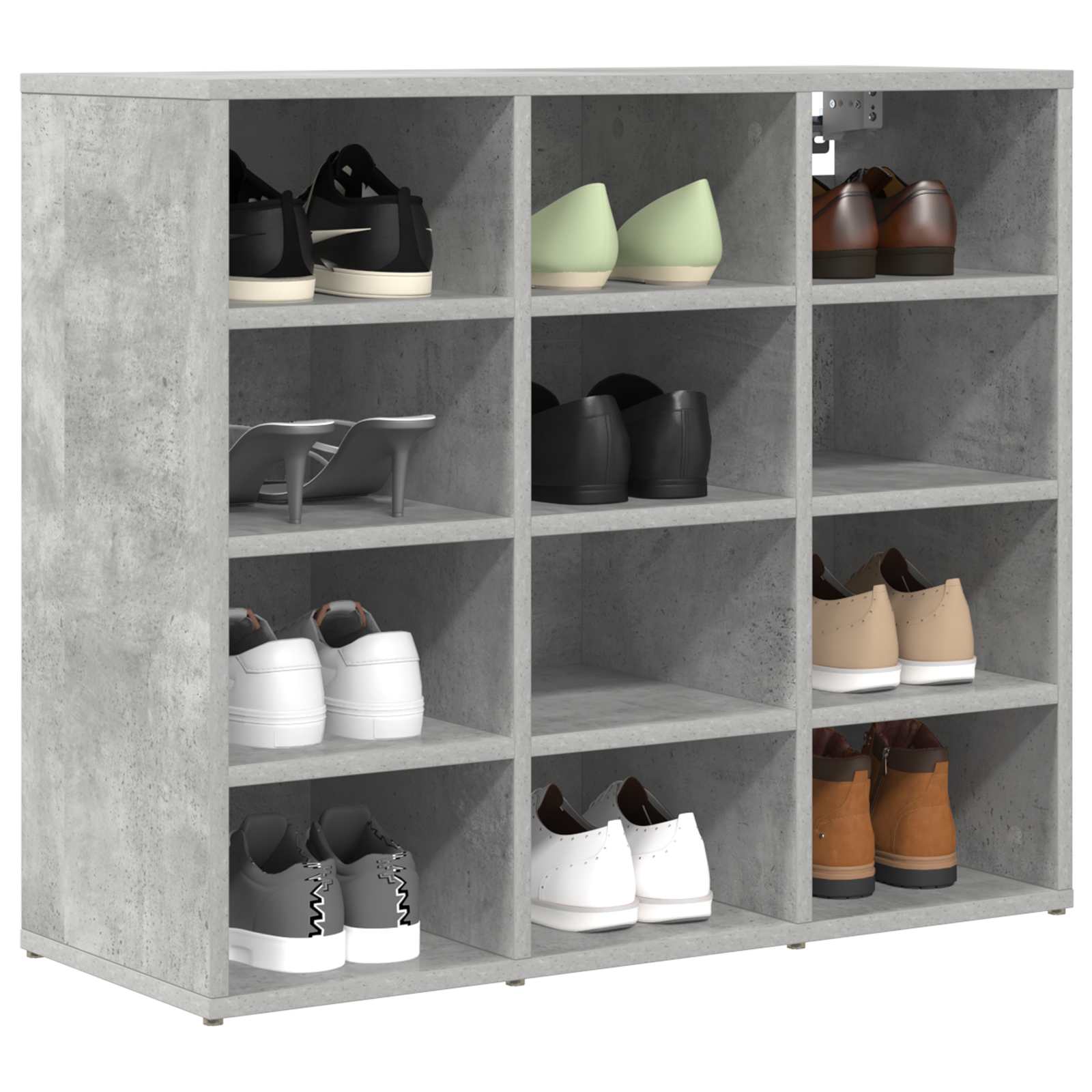 Schuhschrank Betongrau 77,5 x 30 x 67 cm Holzwerkstoff