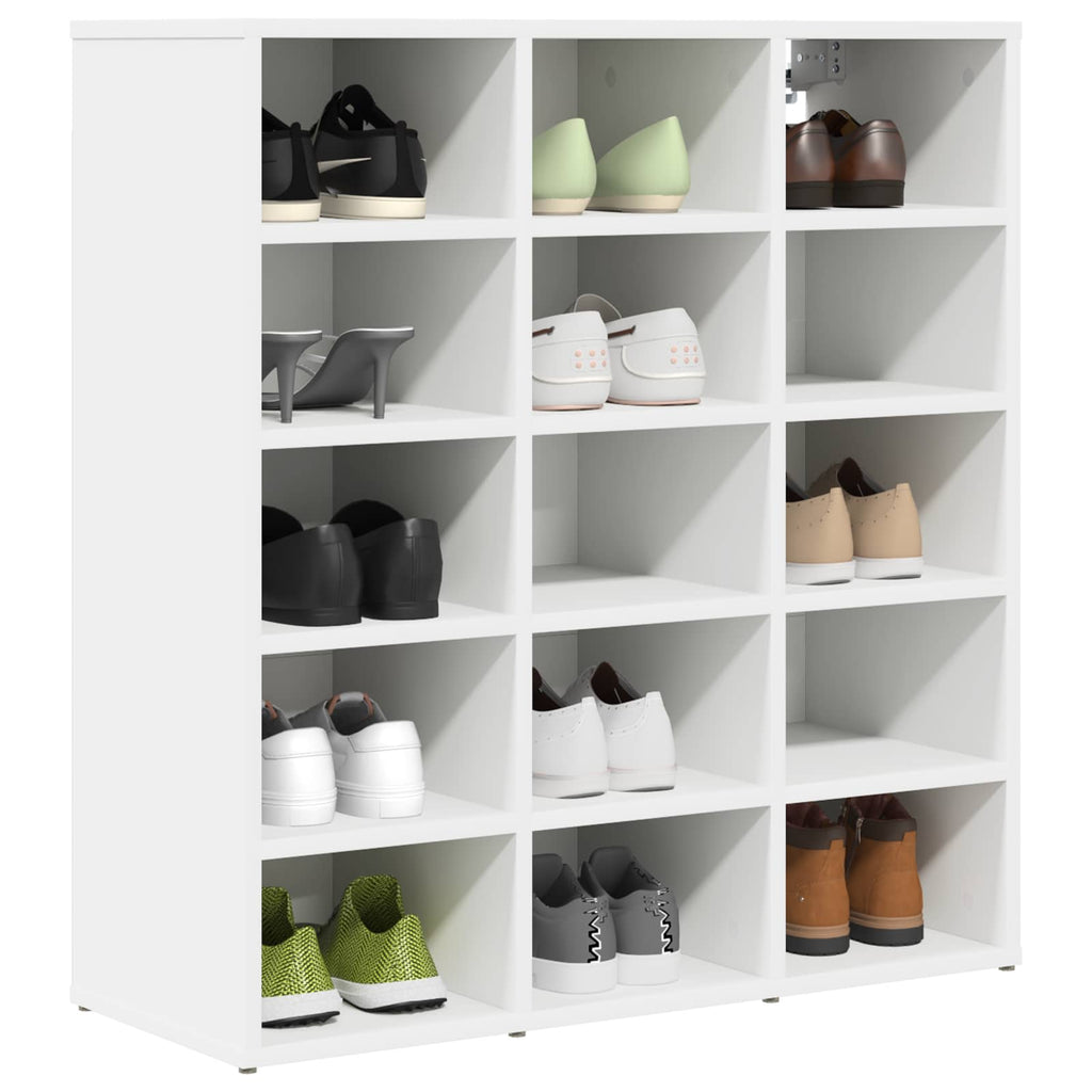 Schuhschrank mit Regal Weiß 77,5 x 30 x 83,5 cm Holzwerkstoff