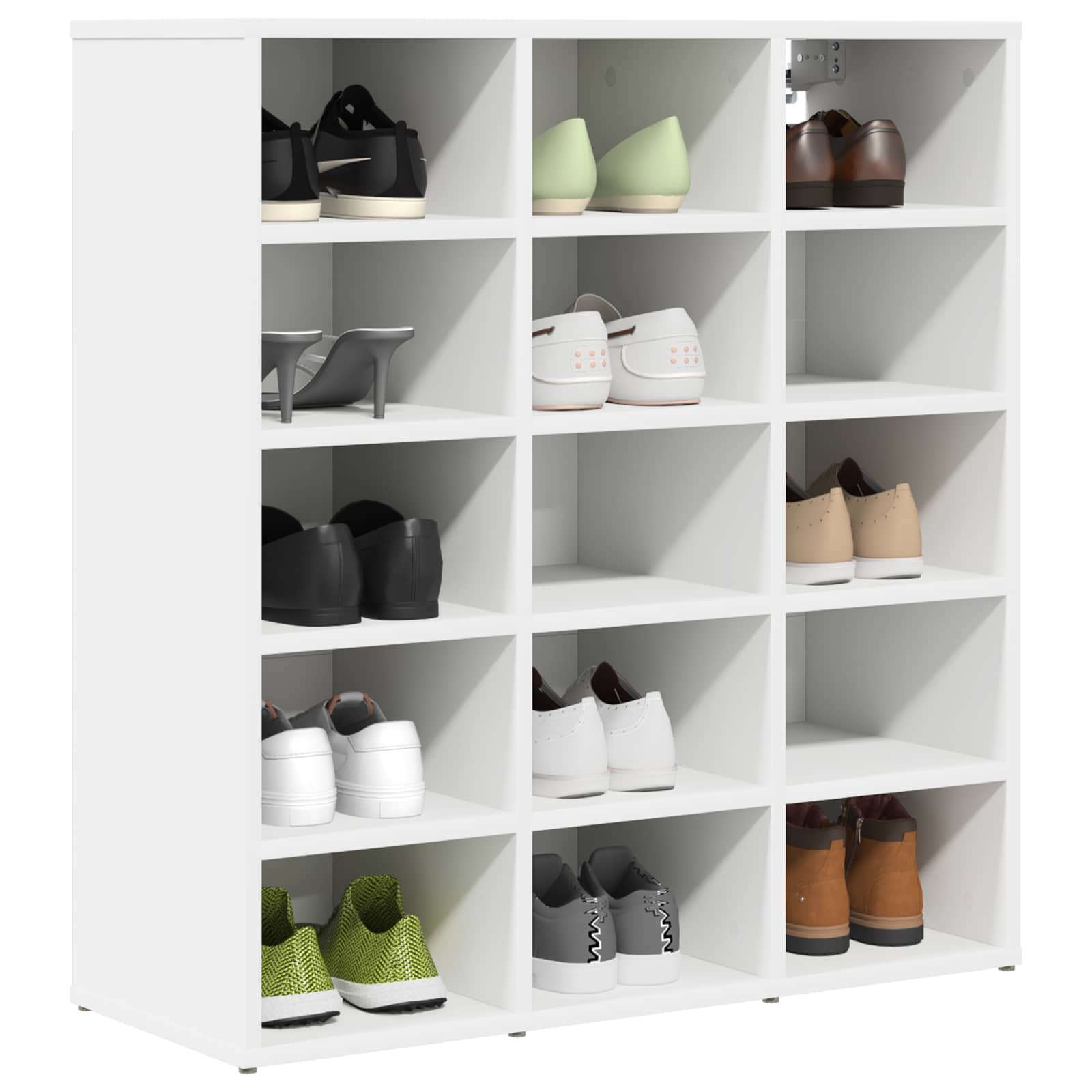 Schuhschrank mit Regal Weiß 77,5 x 30 x 83,5 cm Holzwerkstoff