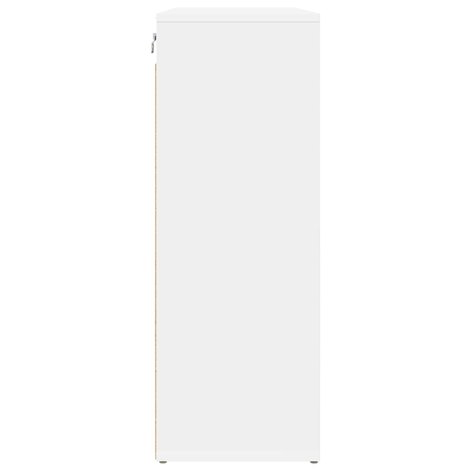 Schuhschrank mit Regal Weiß 77,5 x 30 x 83,5 cm Holzwerkstoff