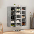 Schuhschrank Betongrau 77,5 x 30 x 83,5 cm Holzwerkstoff