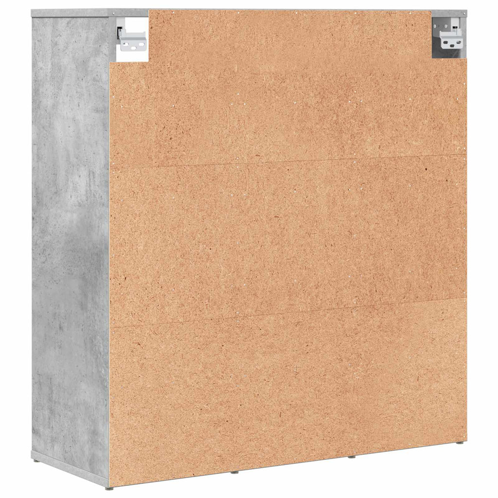 Schuhschrank Betongrau 77,5 x 30 x 83,5 cm Holzwerkstoff