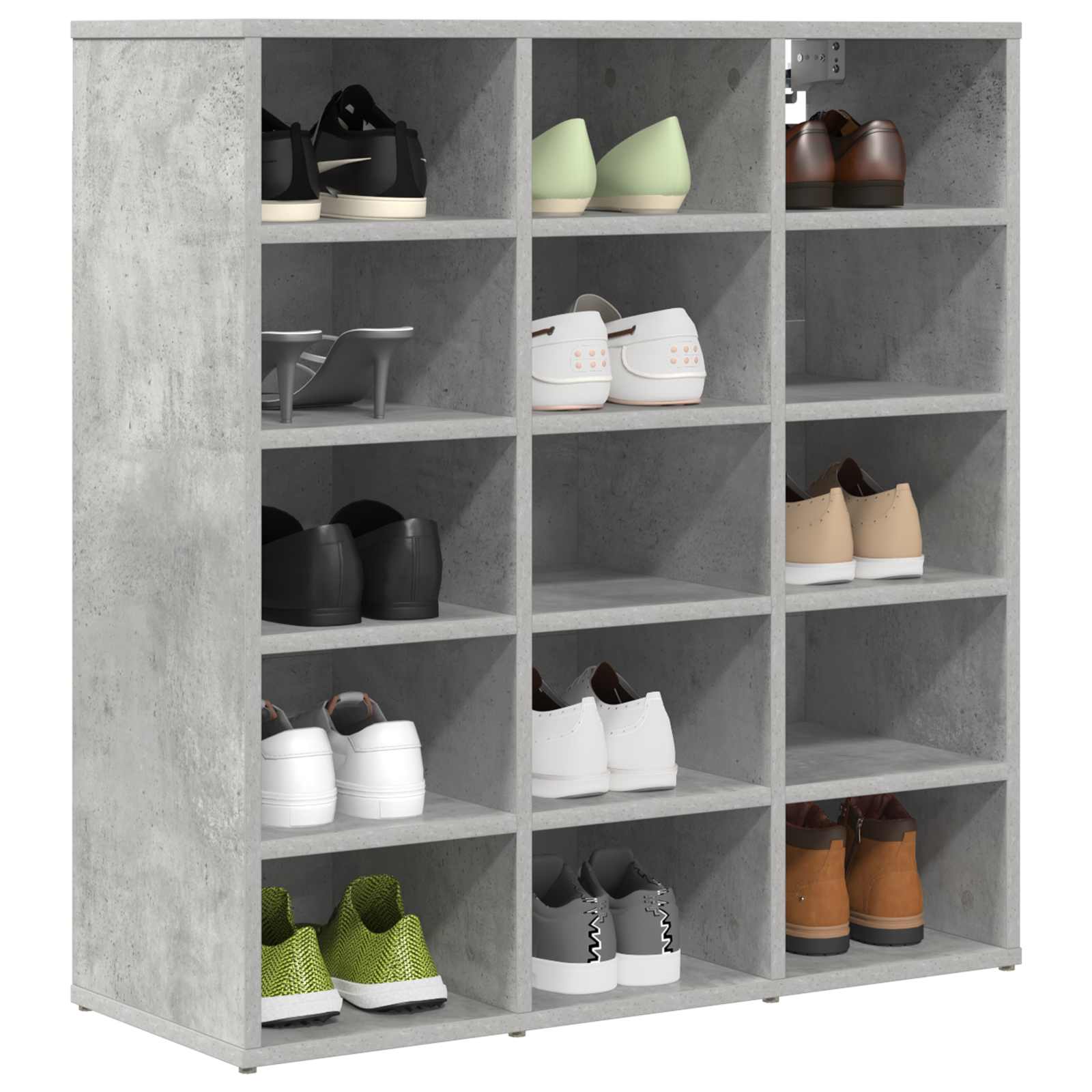 Schuhschrank Betongrau 77,5 x 30 x 83,5 cm Holzwerkstoff