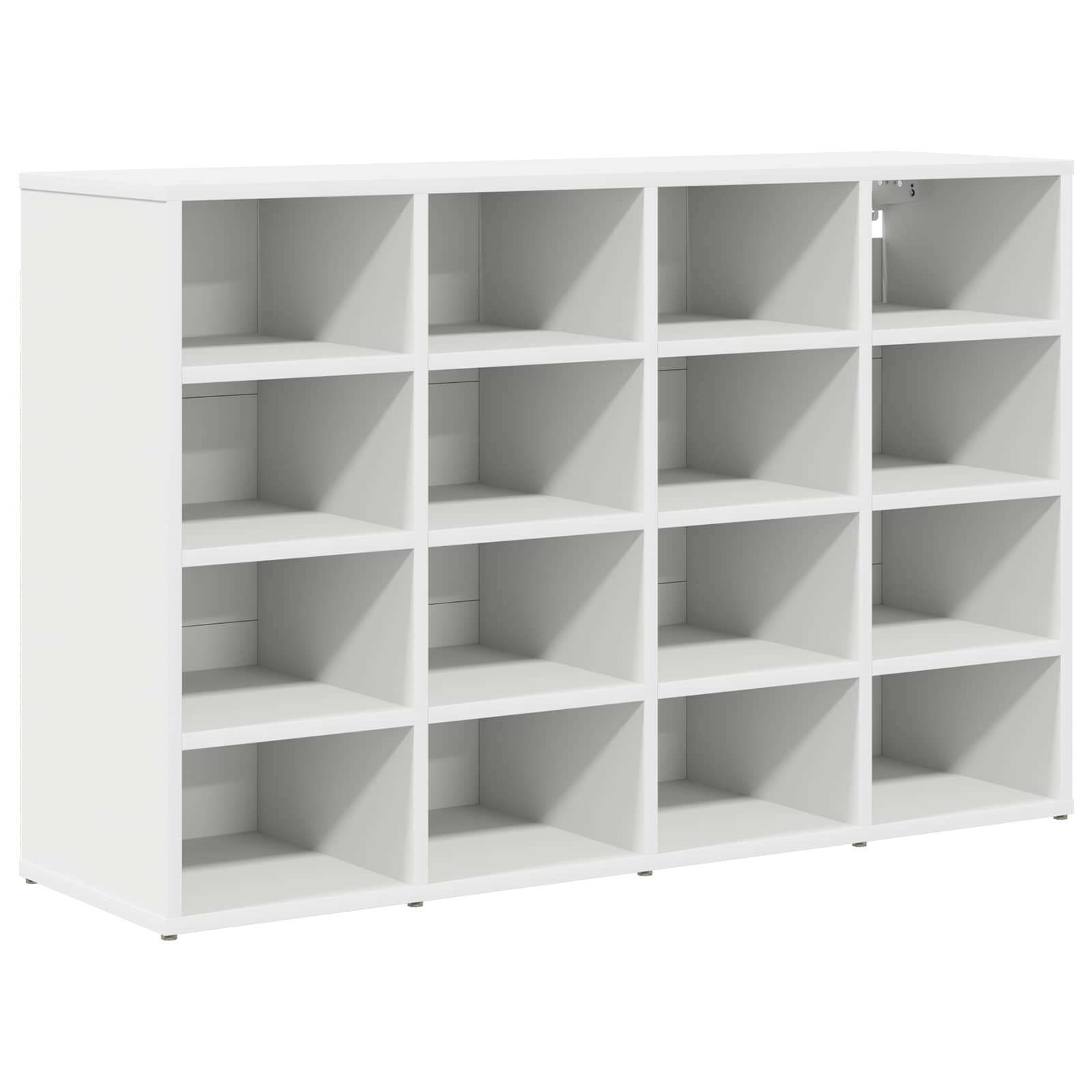 Schuhschrank mit Regal Weiß 103 x 30 x 67 cm Holzwerkstoff