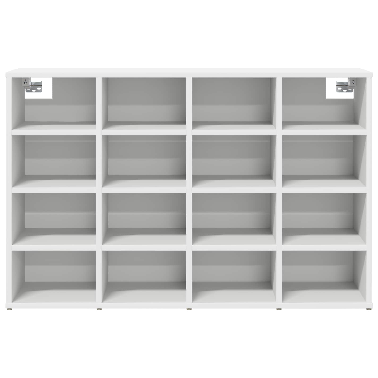 Schuhschrank mit Regal Weiß 103 x 30 x 67 cm Holzwerkstoff