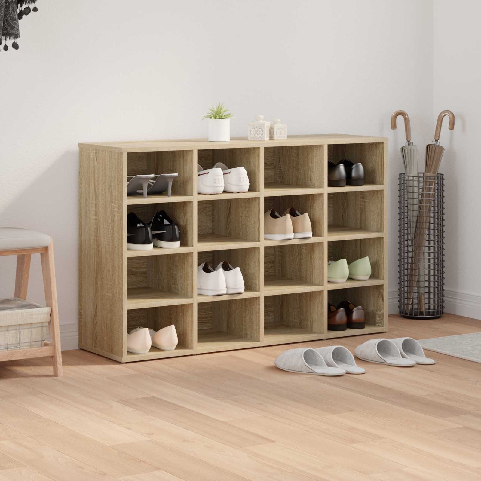 Schuhschrank Sonoma-Eiche 103 x 30 x 67 cm Holzwerkstoff