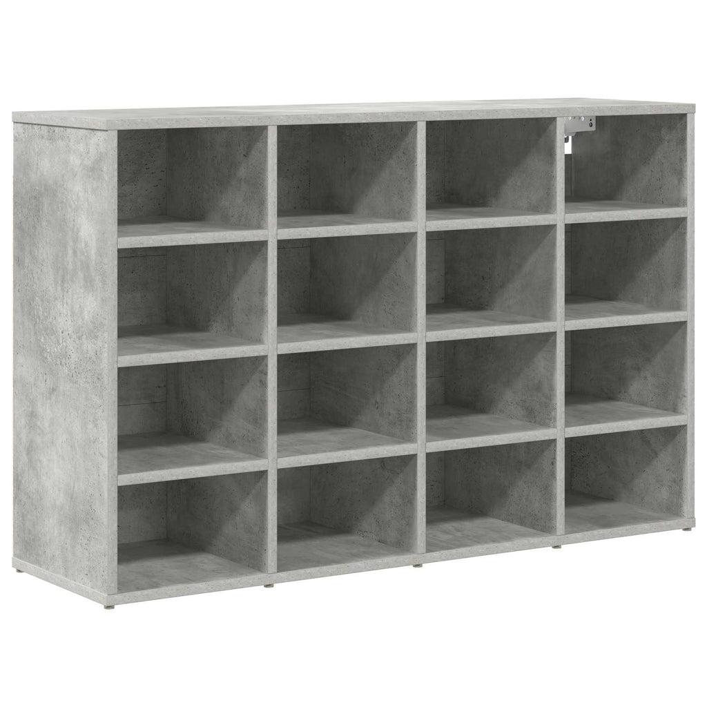 Schuhschrank mit Regal Betongrau 103 x 30 x 67 cm Holzwerkstoff