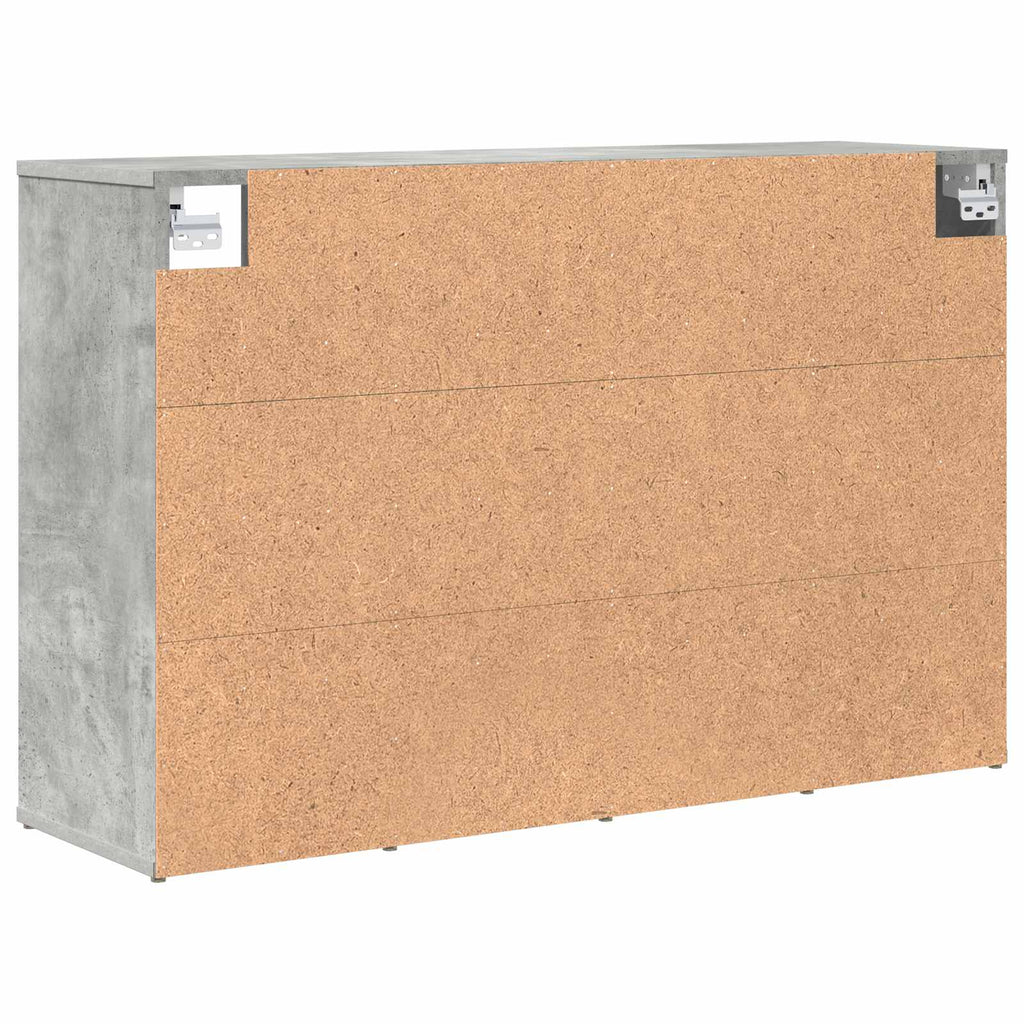 Schuhschrank mit Regal Betongrau 103 x 30 x 67 cm Holzwerkstoff