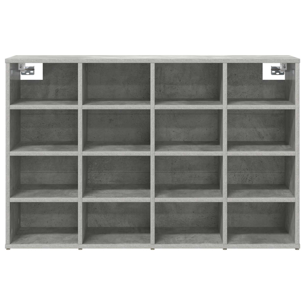 Schuhschrank mit Regal Betongrau 103 x 30 x 67 cm Holzwerkstoff