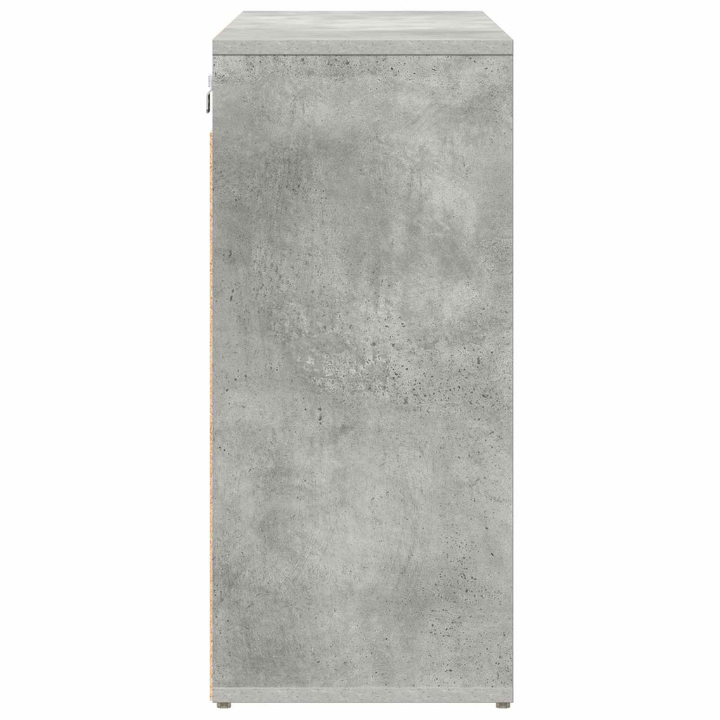 Schuhschrank mit Regal Betongrau 103 x 30 x 67 cm Holzwerkstoff