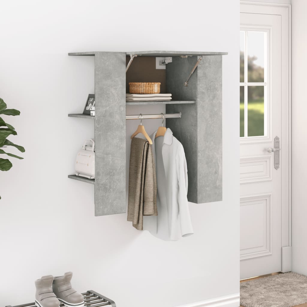 Flurschrank Betongrau 97,5x37x99 cm Holzwerkstoff