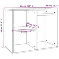 Regal für Schminktisch Weiß 80x40x65 cm Holzwerkstoff