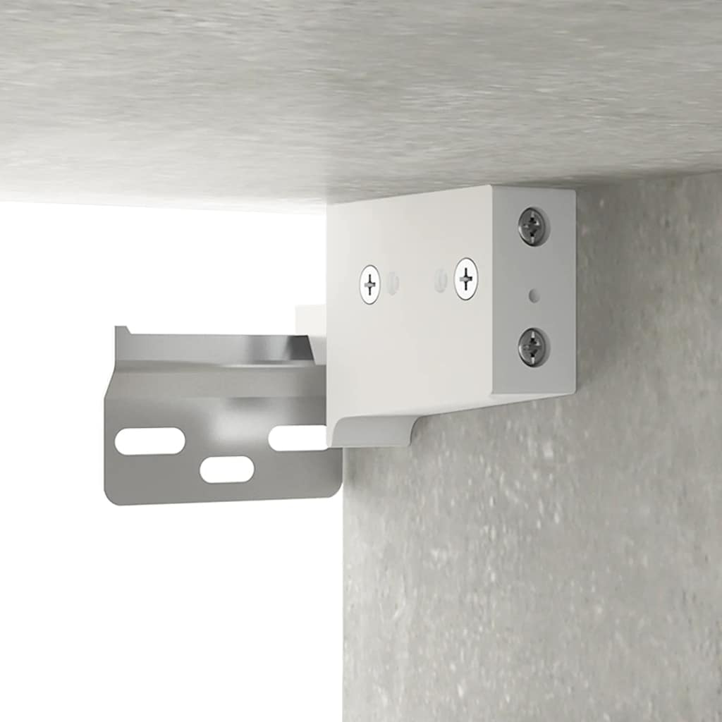 Spiegelschrank mit LED Betongrau 91x15x76,5 cm