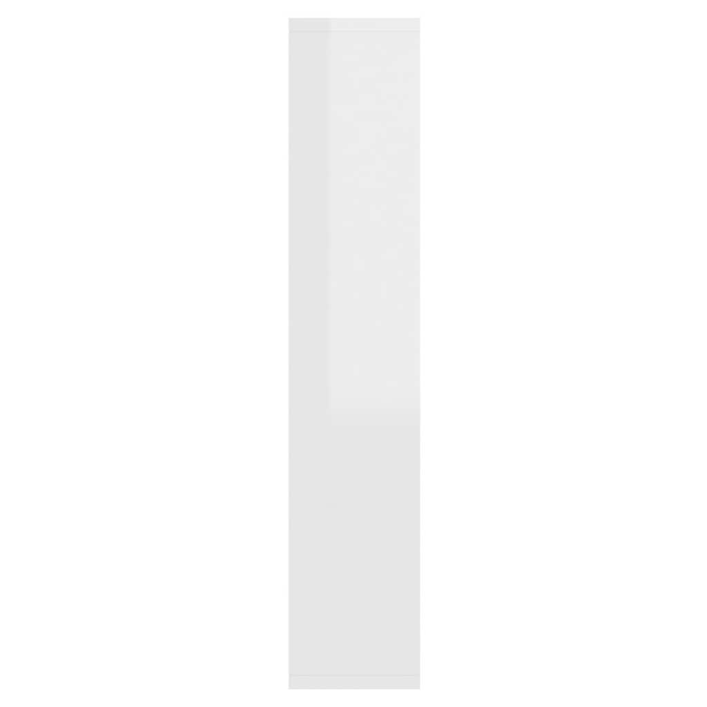 Spiegelschrank mit LED Hochglanz-Weiß 91x15x76,5 cm