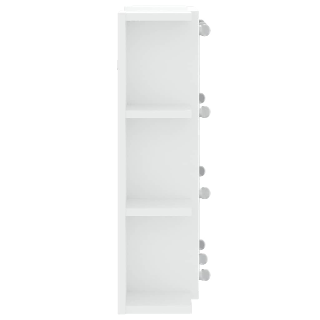 Spiegelschrank mit LED Weiß 70x16,5x60 cm