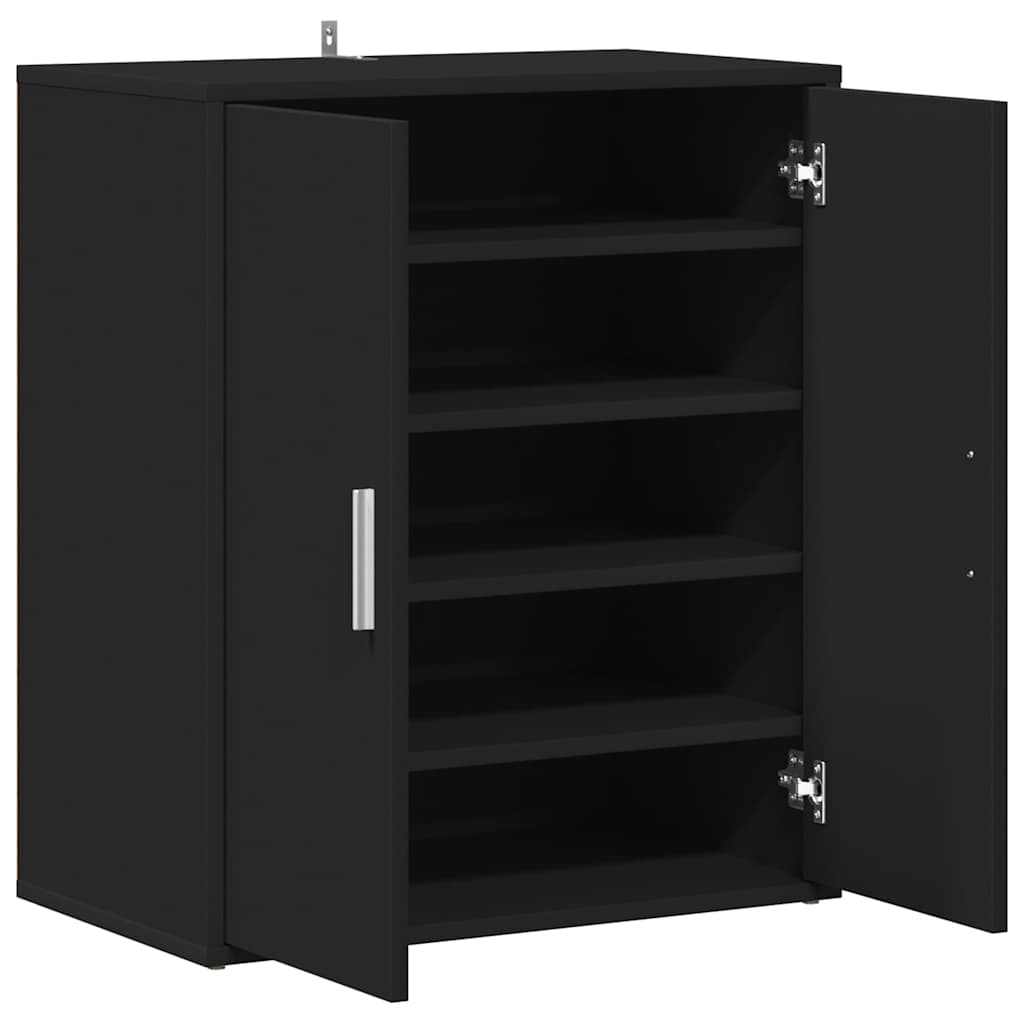 Schuhschrank Schwarz 60x35x70 cm Holzwerkstoff