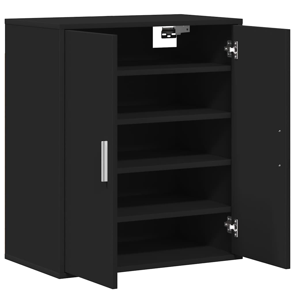 Schuhschrank Schwarz 60x35x70 cm Holzwerkstoff
