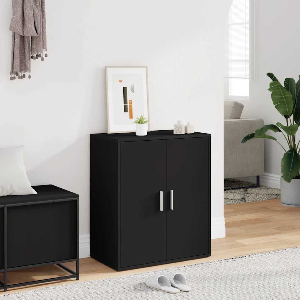 Schuhschrank Schwarz 60x35x70 cm Holzwerkstoff