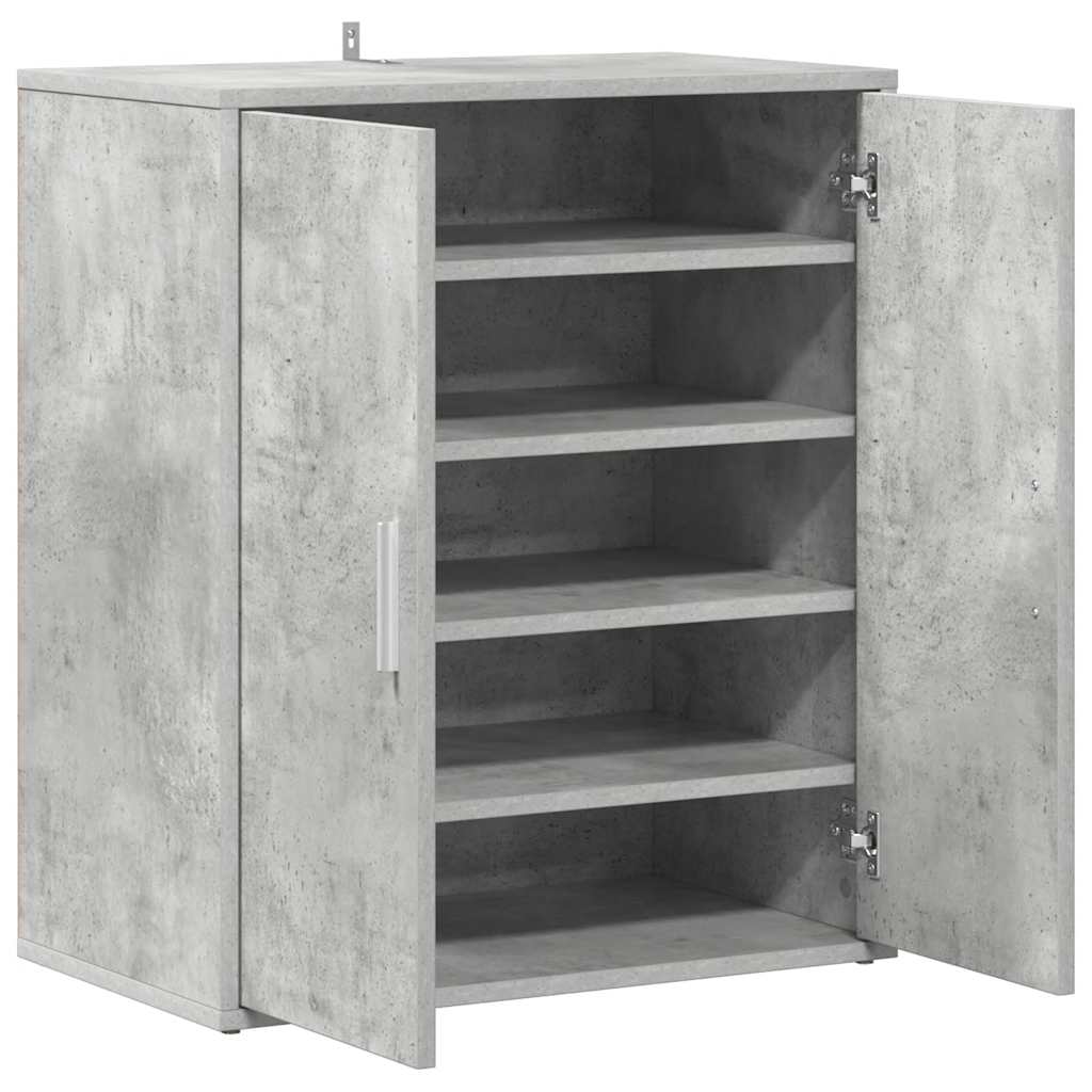 Schuhschrank Betongrau 60x35x70 cm Holzwerkstoff