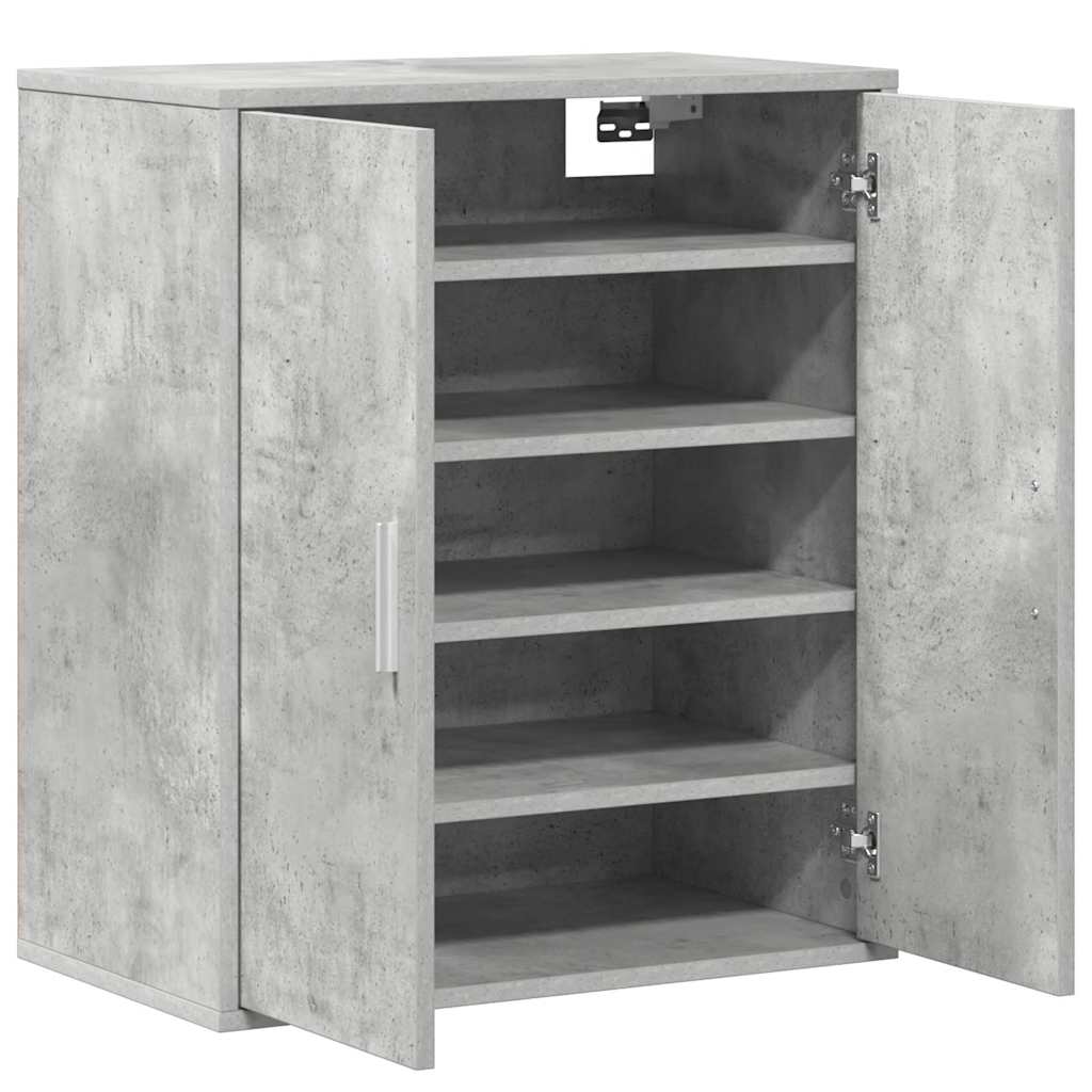 Schuhschrank Betongrau 60x35x70 cm Holzwerkstoff