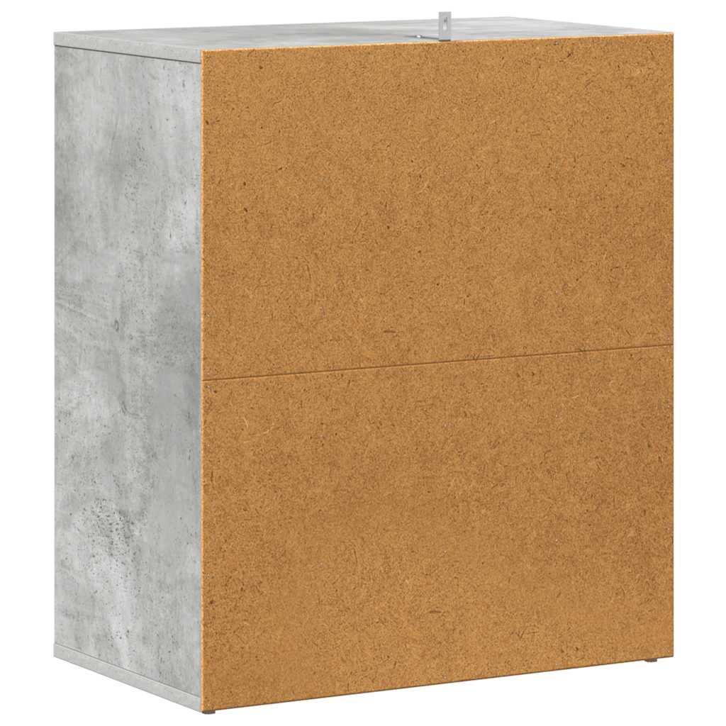 Schuhschrank Betongrau 60x35x70 cm Holzwerkstoff