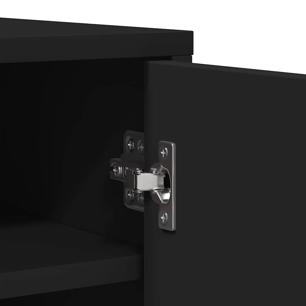 Schuhschrank Schwarz 60x35x92 cm Holzwerkstoff