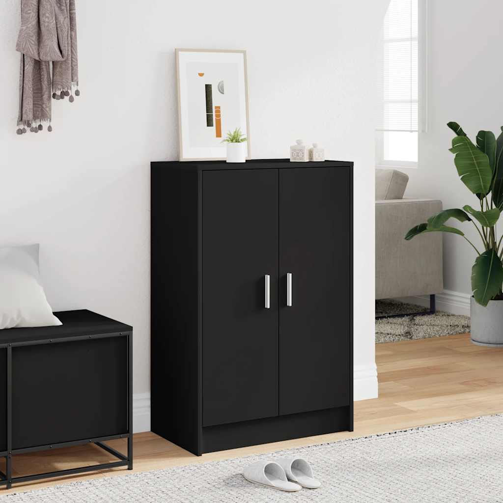 Schuhschrank Schwarz 60x35x92 cm Holzwerkstoff