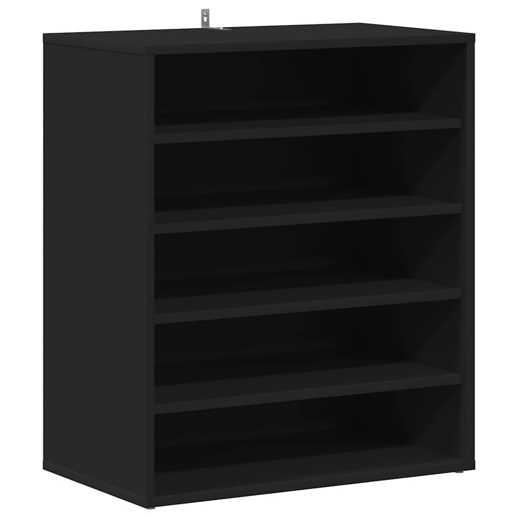 Schuhschrank Schwarz 60x35x70 cm Holzwerkstoff