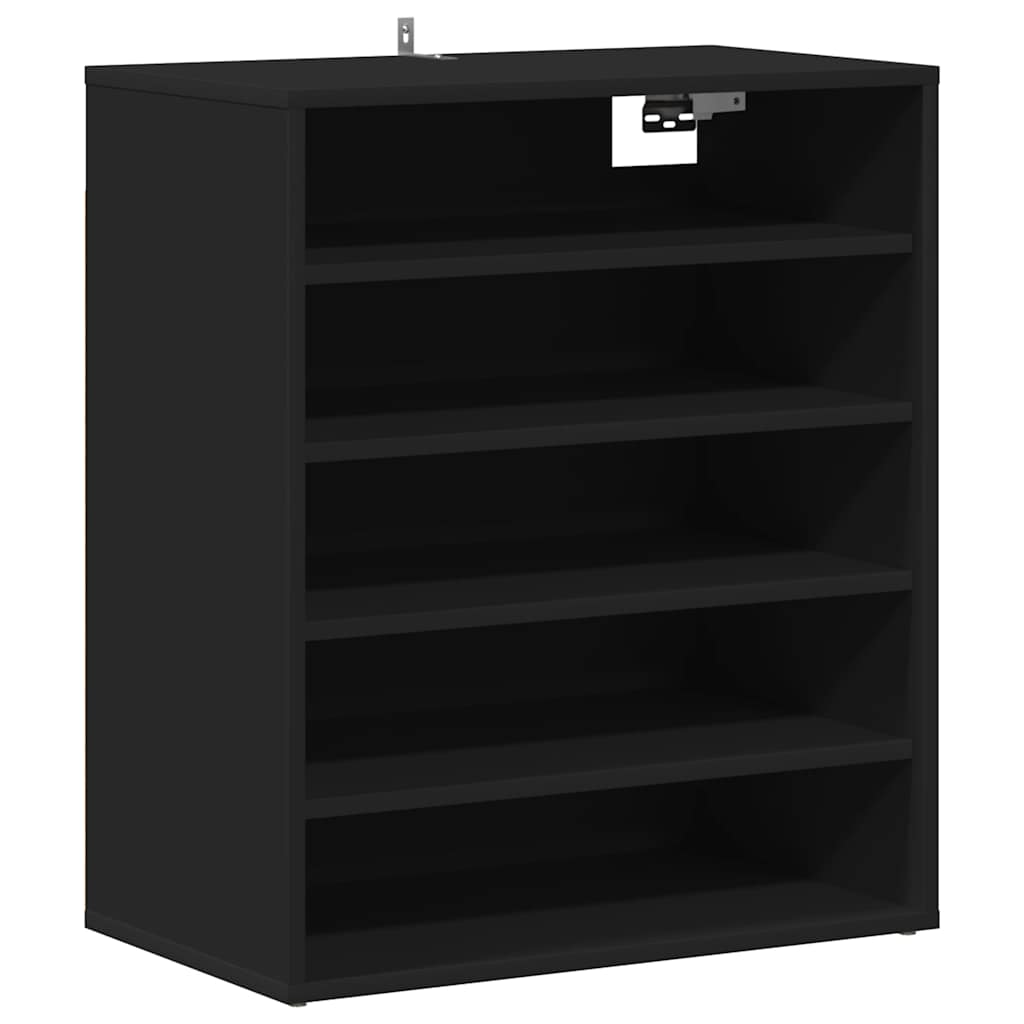 Schuhschrank Schwarz 60x35x70 cm Holzwerkstoff