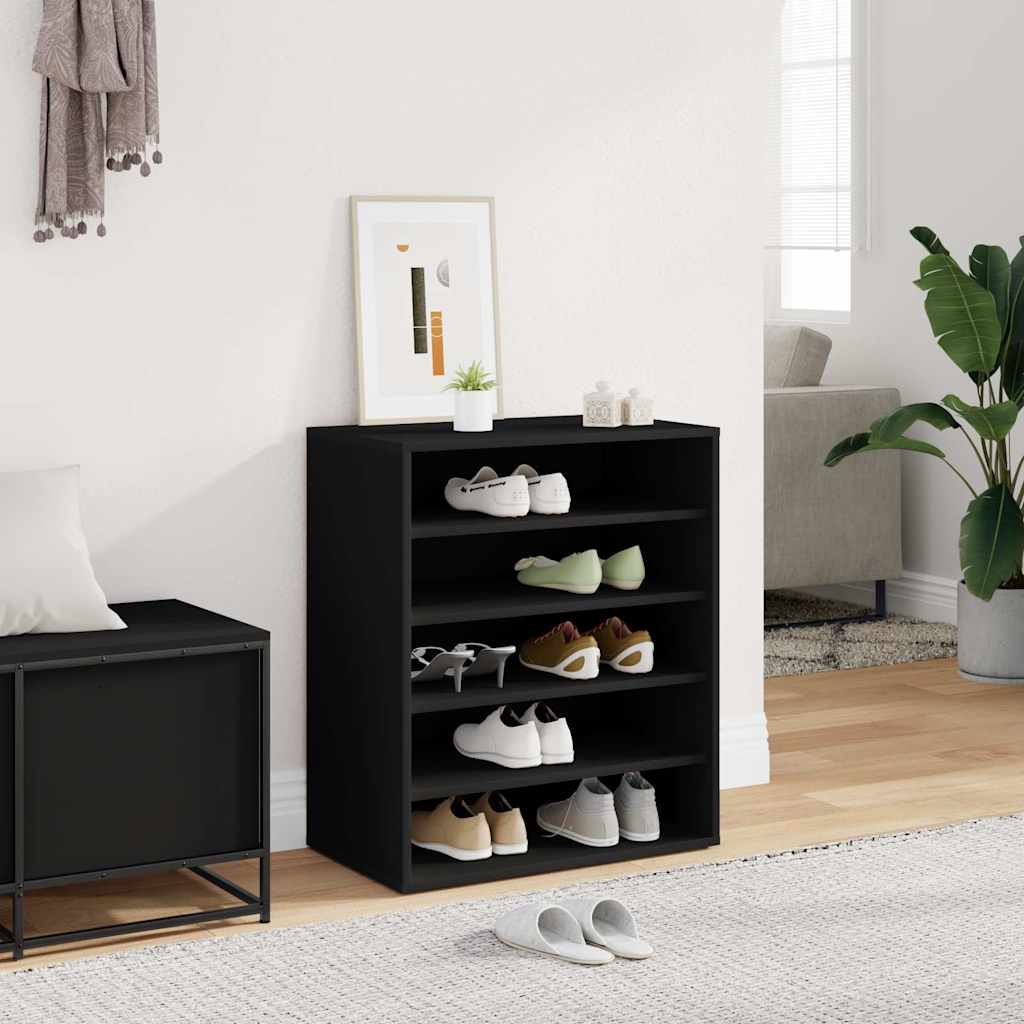 Schuhschrank Schwarz 60x35x70 cm Holzwerkstoff