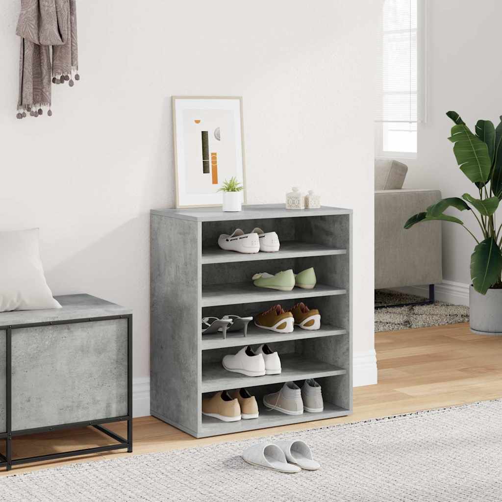 Schuhschrank Betongrau 60x35x70 cm Holzwerkstoff