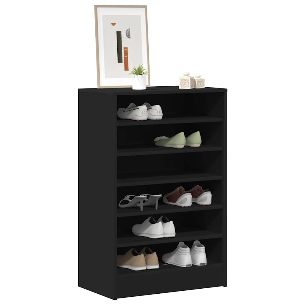 Schuhschrank Schwarz 60x35x92 cm Holzwerkstoff