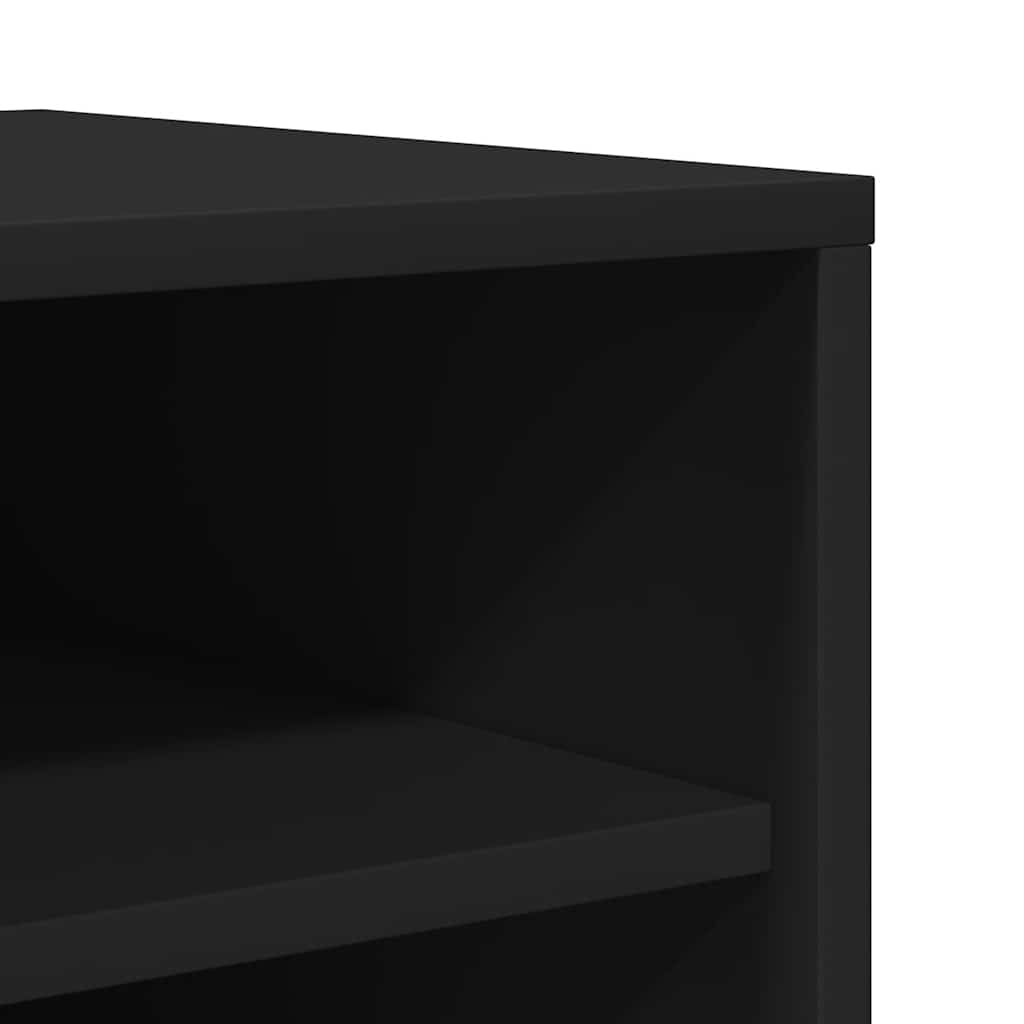 Schuhschrank Schwarz 60x35x92 cm Holzwerkstoff
