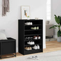 Schuhschrank Schwarz 60x35x92 cm Holzwerkstoff