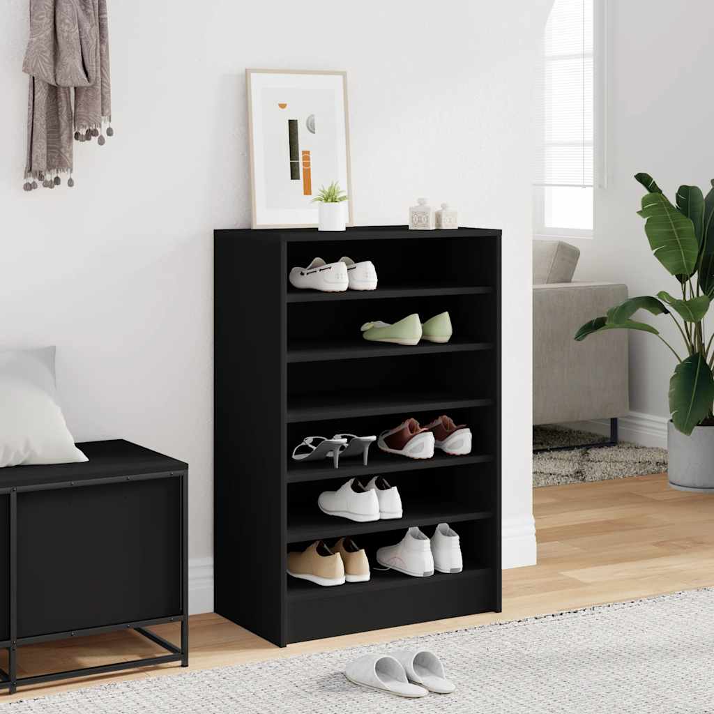 Schuhschrank Schwarz 60x35x92 cm Holzwerkstoff