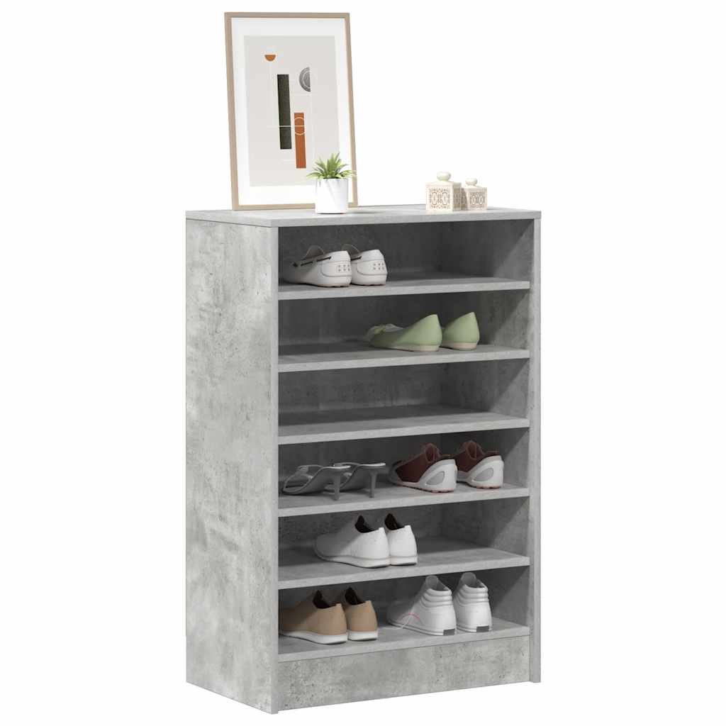 Schuhschrank Betongrau 60x35x92 cm Holzwerkstoff