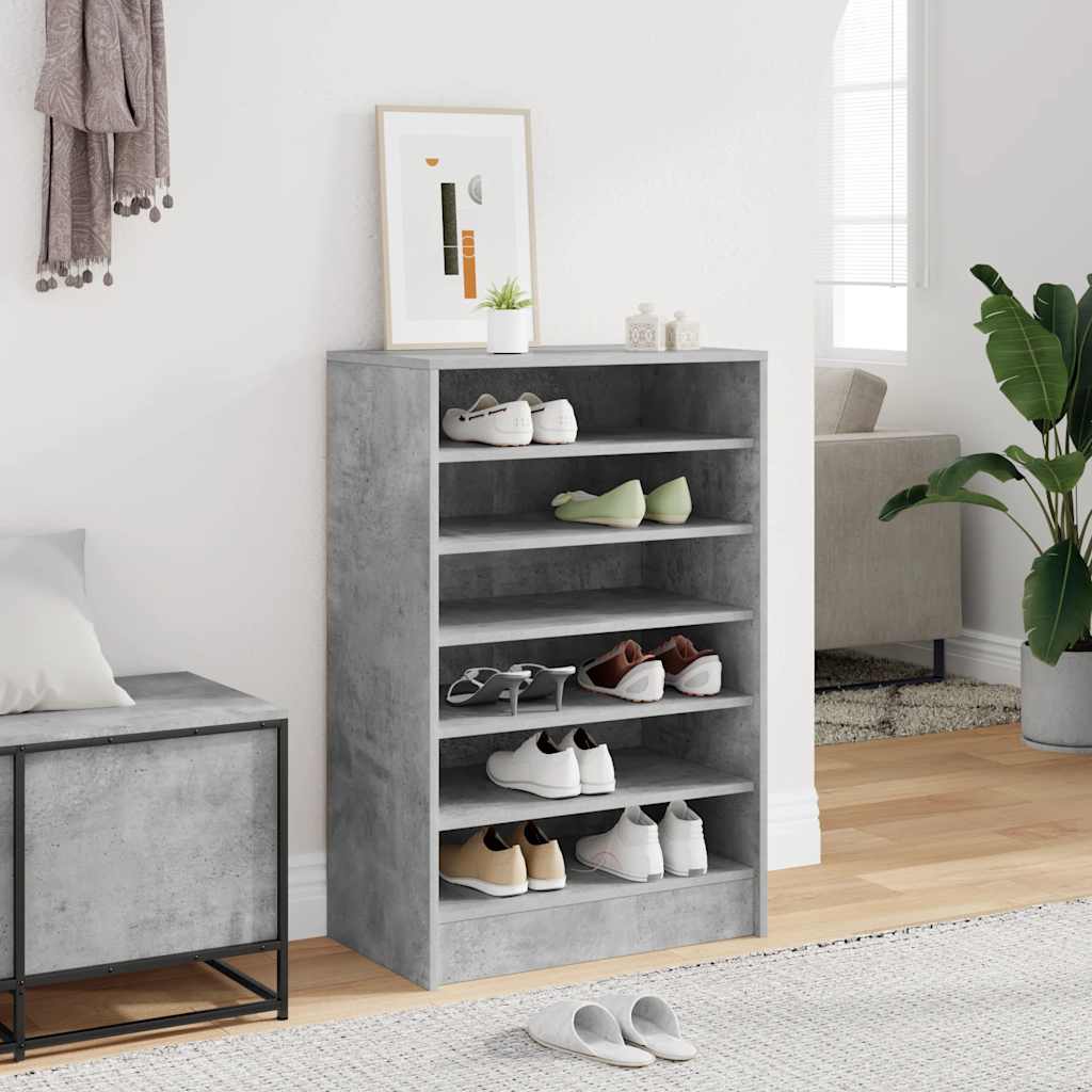 Schuhschrank Betongrau 60x35x92 cm Holzwerkstoff
