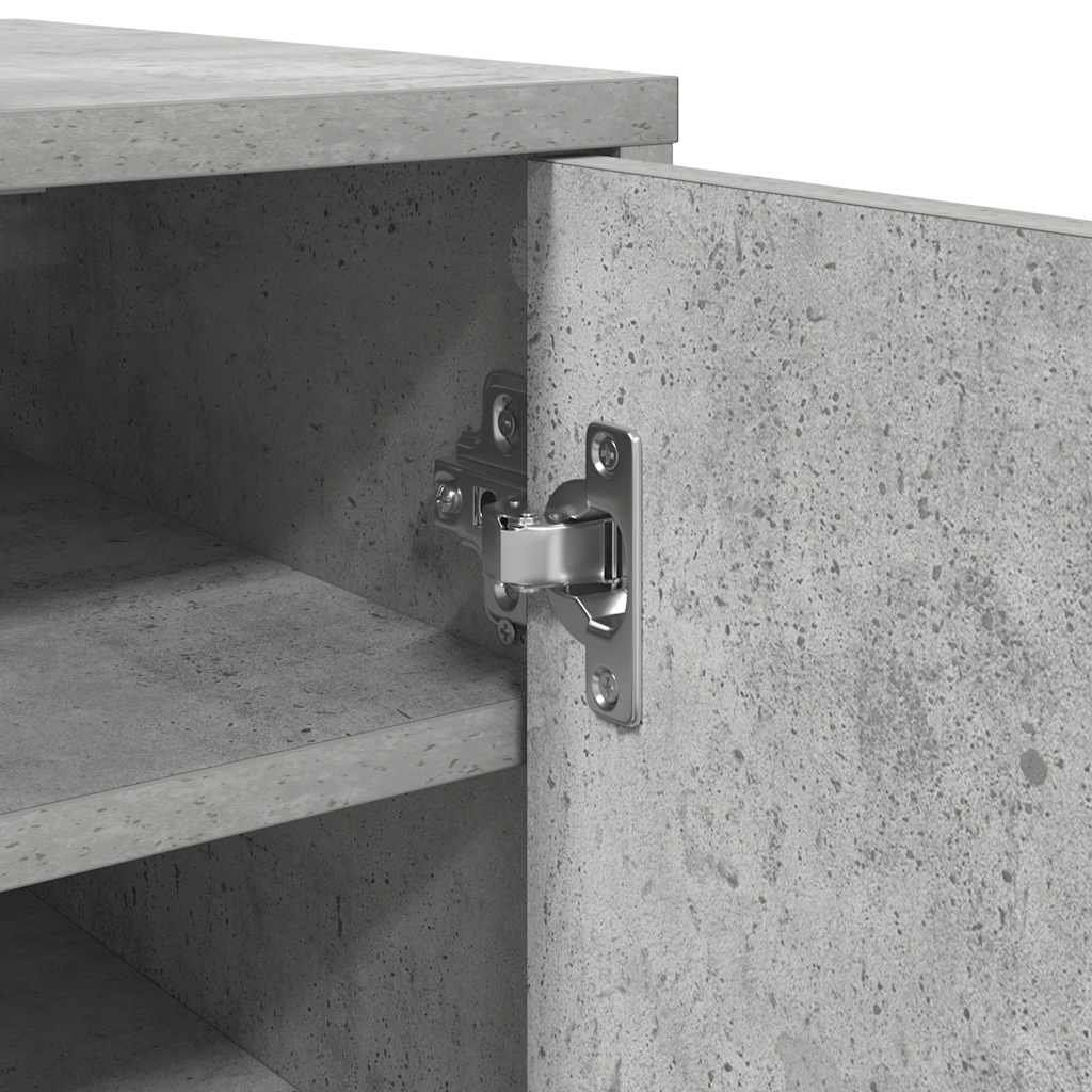 Schuhschrank Betongrau 32x35x92 cm Holzwerkstoff