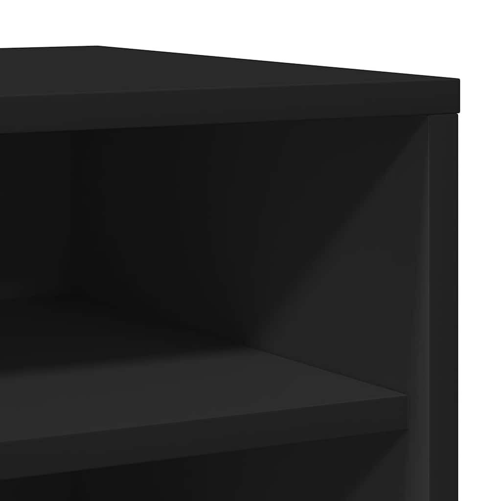 Schuhschrank Schwarz 31,5x35x70 cm Holzwerkstoff