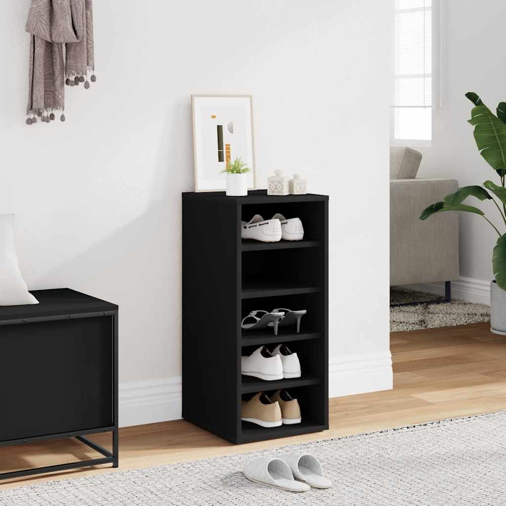 Schuhschrank Schwarz 31,5x35x70 cm Holzwerkstoff