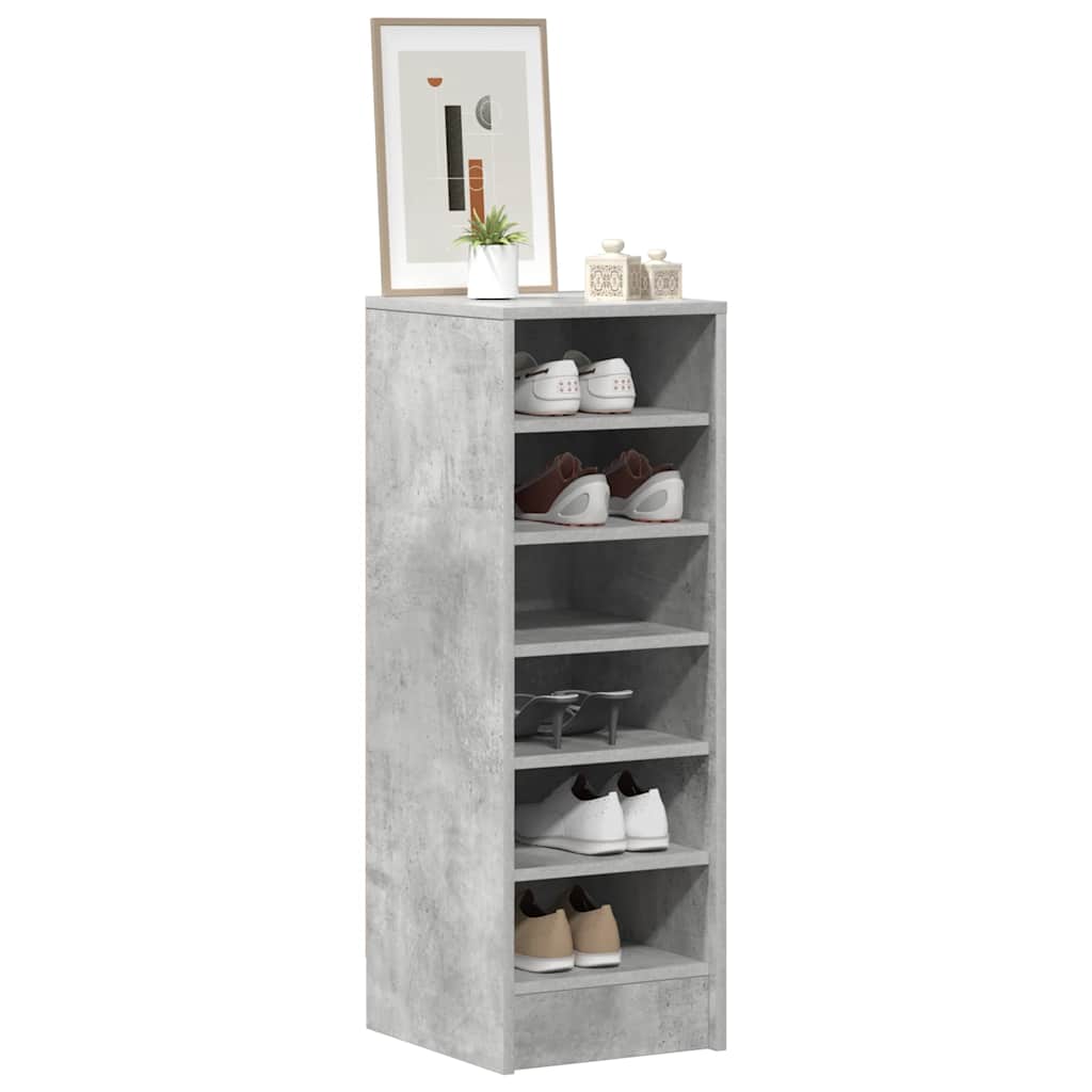 Schuhschrank Betongrau 31,5x35x90 cm Holzwerkstoff