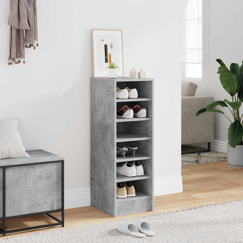 Schuhschrank Betongrau 31,5x35x90 cm Holzwerkstoff
