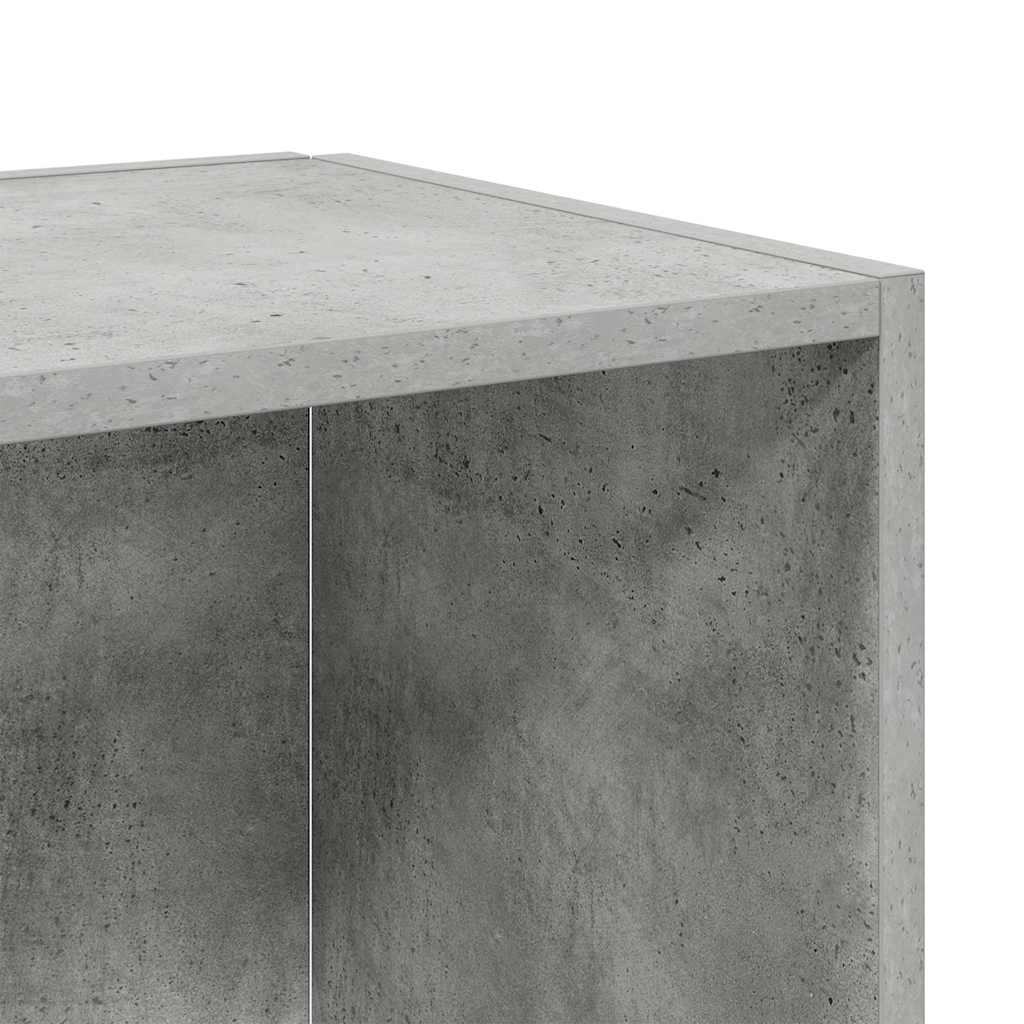Eckregal Betongrau 33x33x67 cm Holzwerkstoff