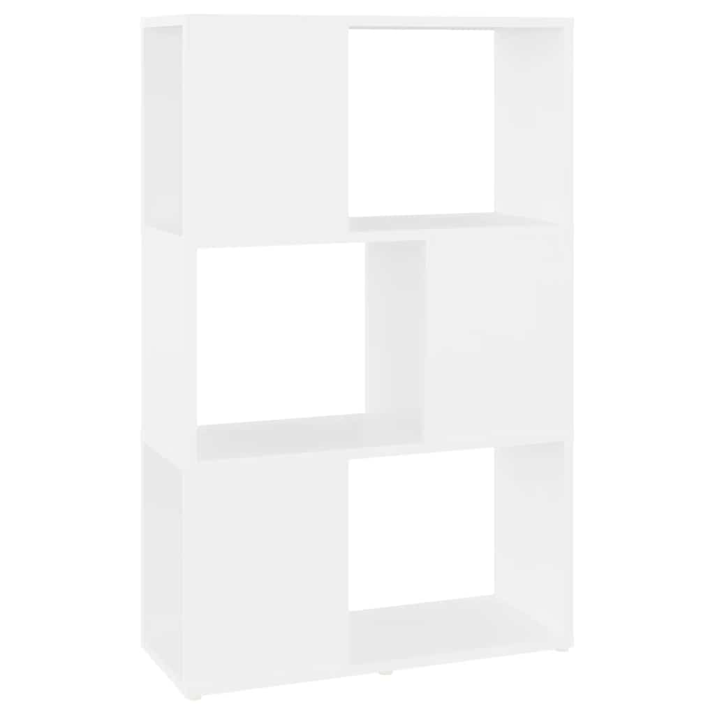 Bücherregal Raumteiler Weiß 60x24x94 cm Holzwerkstoff