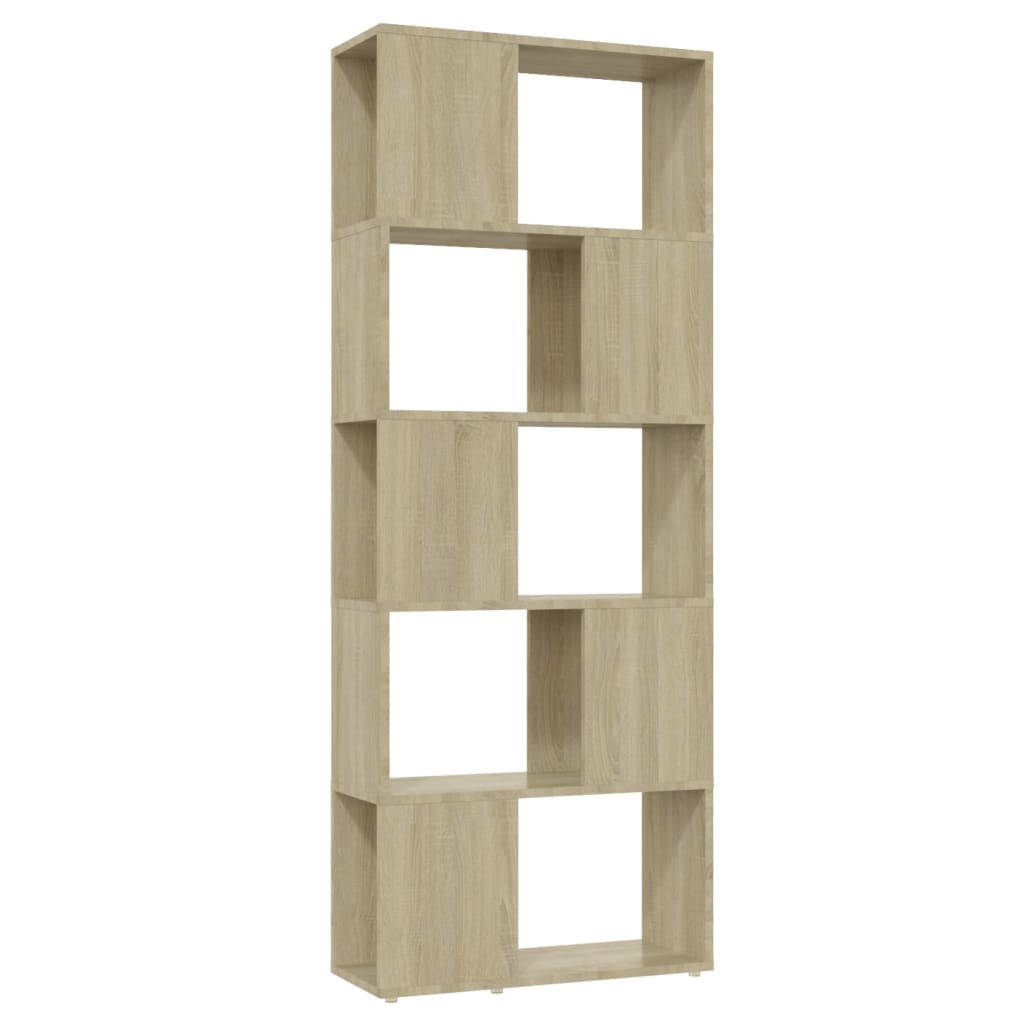 Bücherregal Raumteiler Sonoma-Eiche 60x24x155 cm