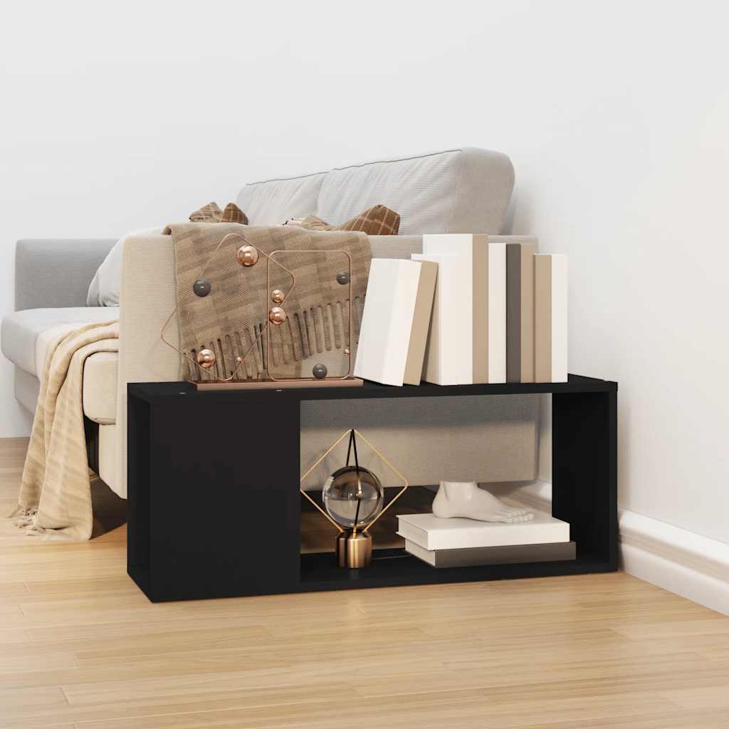 TV-Schrank Schwarz 80x24x32 cm Holzwerkstoff