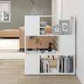 Bücherregal Raumteiler Weiß 80x24x94 cm Holzwerkstoff